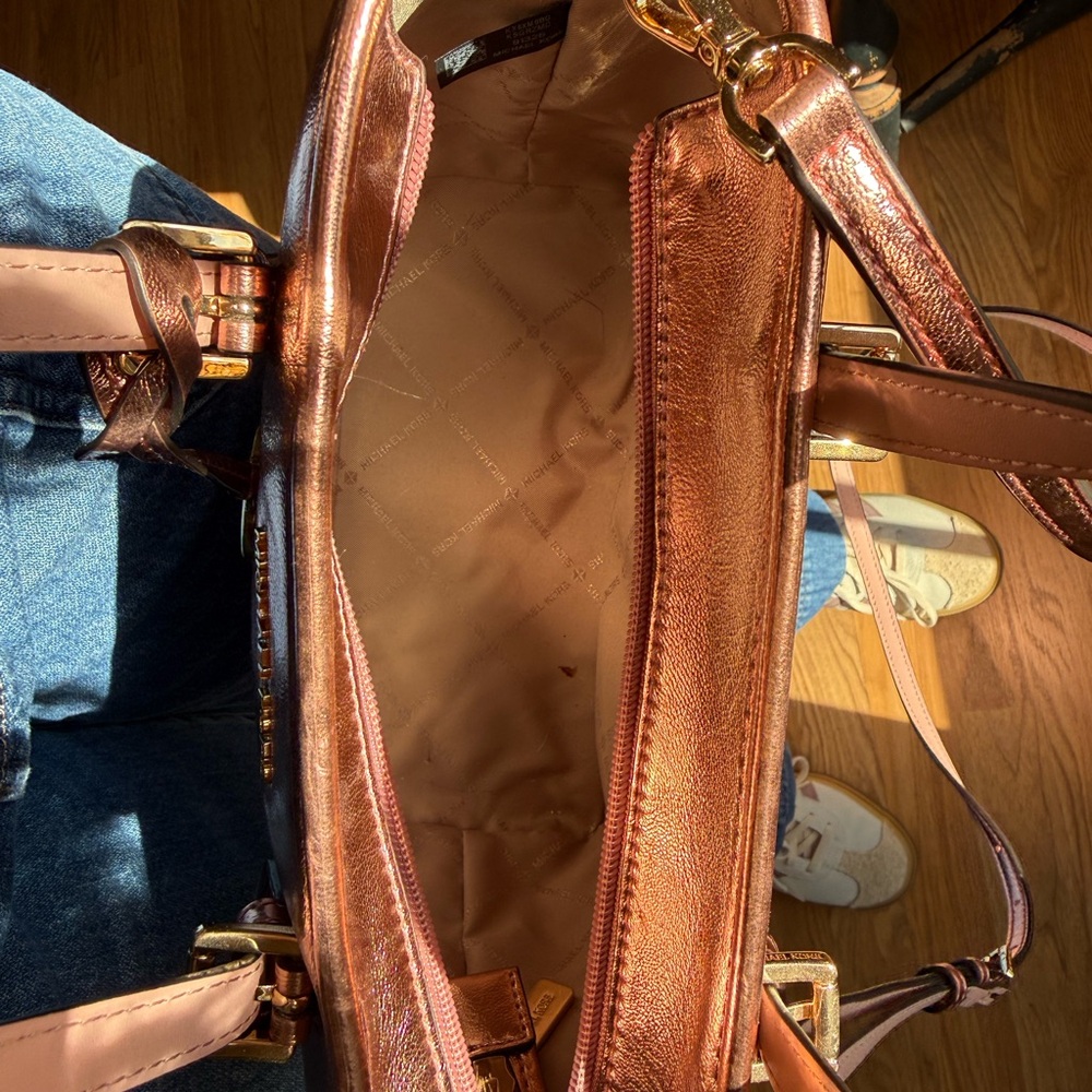 Michael Kors Shiny Copper Tote Bag - Picture 8 of 9